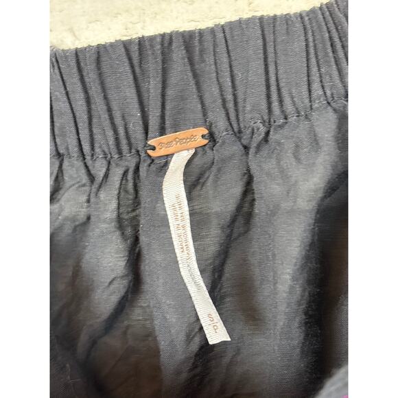 Free People Women’s Small Black Purple Vacay Vibin’ Embroidered Shoulder Top - Picture 6 of 8